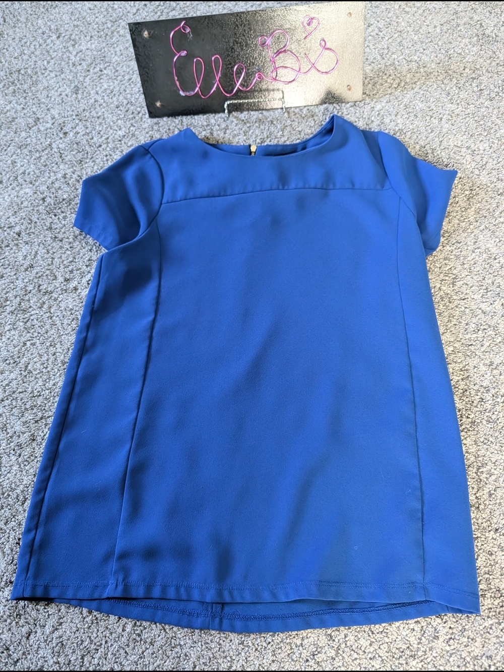 Euc Forever 21 Cobalt Blue Short Sleeve Shift Top S